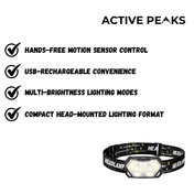 USB Rechargeable LED Sensor Head Torch For Outdoor Activities By NorthPeak Outdoors Camping And Night Walking