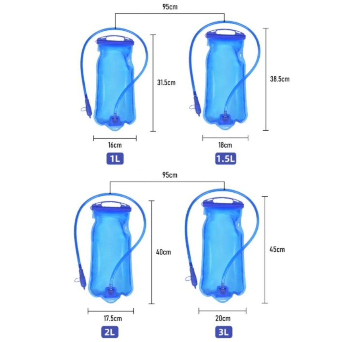 Poche à eau durable avec tube de boisson flexible pour longues aventures en plein air sur les sentiers de randonnée par SummitPulse