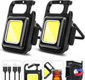 Luz de trabajo compacta impermeable recargable por USB BrightTrail para camping, reparaciones y tareas al aire libre