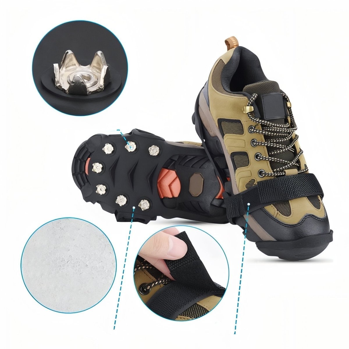 קרמפונים קלים עם 11 מסמרים לטיפוס שלג וקרח Summit Ridge ציוד הרפתקאות חוץ מקצועי