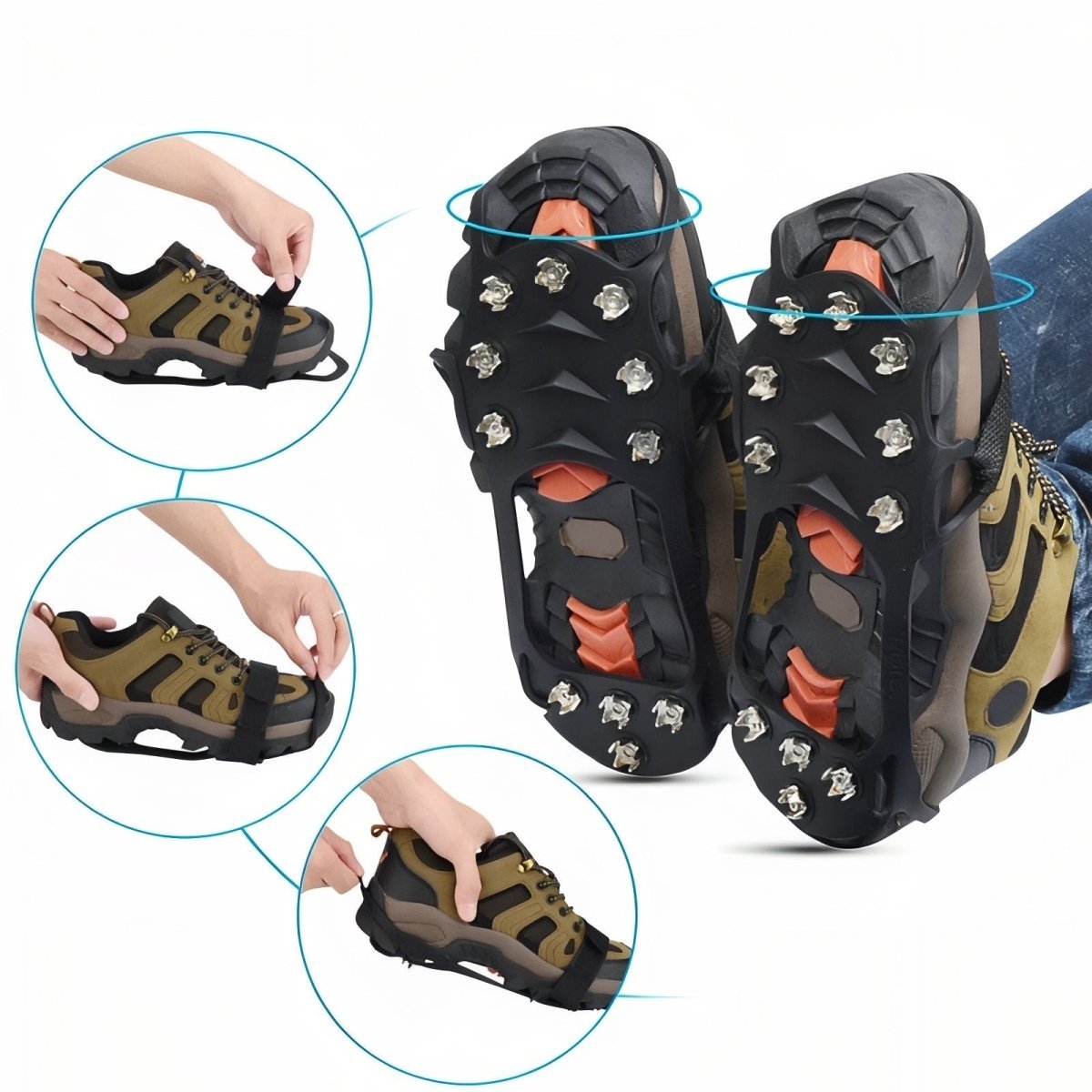 קרמפונים קלים עם 11 מסמרים לטיפוס שלג וקרח Summit Ridge ציוד הרפתקאות חוץ מקצועי