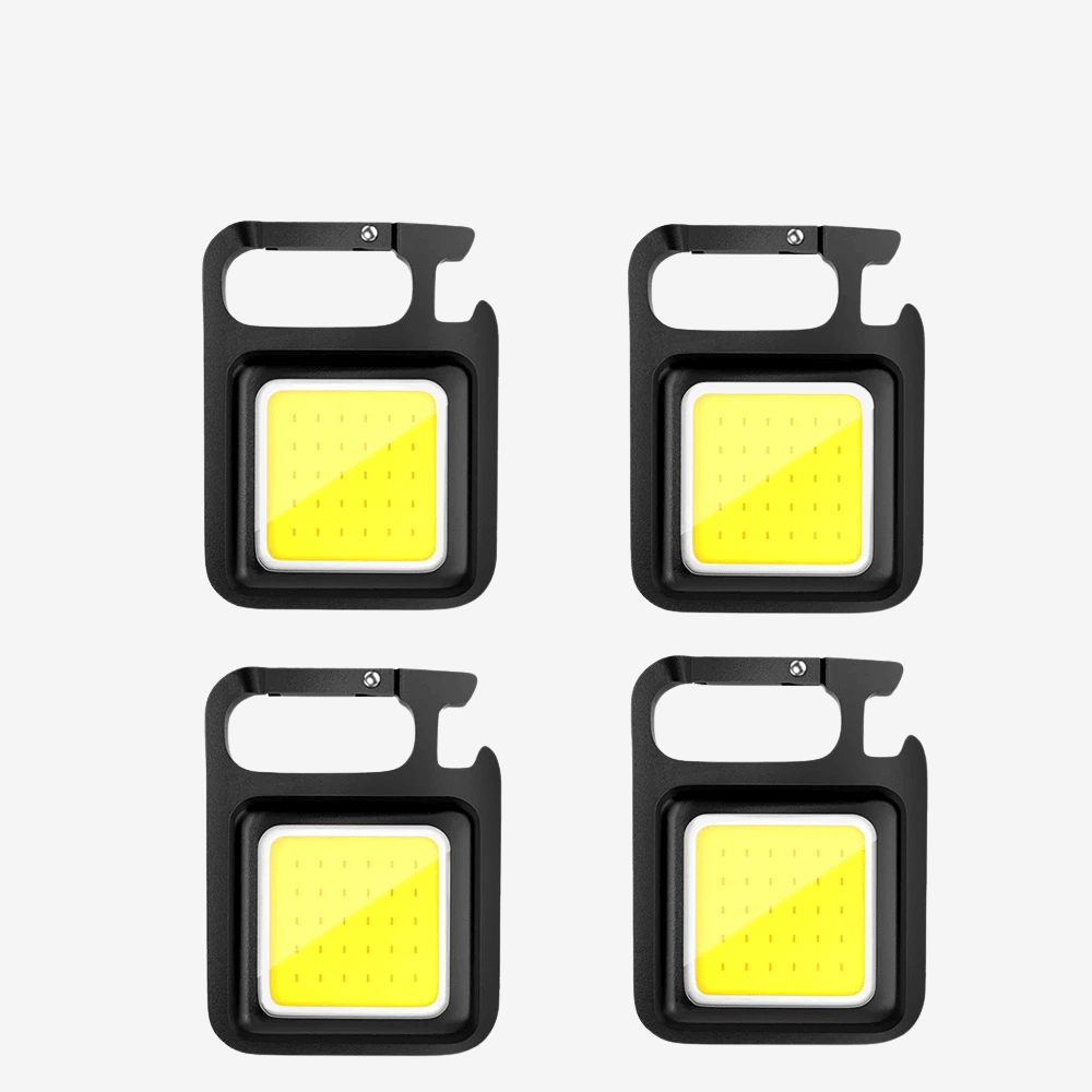 Luz de trabajo compacta impermeable recargable por USB BrightTrail para camping, reparaciones y tareas al aire libre
