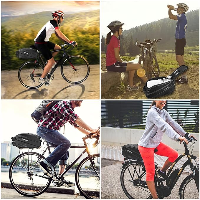 Borsa Bici Impermeabile con Portapacchi Posteriore Rigido da 25L per Pendolari e Touring SummitPeak Gear