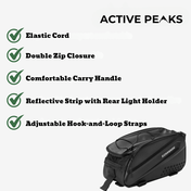 Borsa Bici Impermeabile con Portapacchi Posteriore Rigido da 25L per Pendolari e Touring SummitPeak Gear
