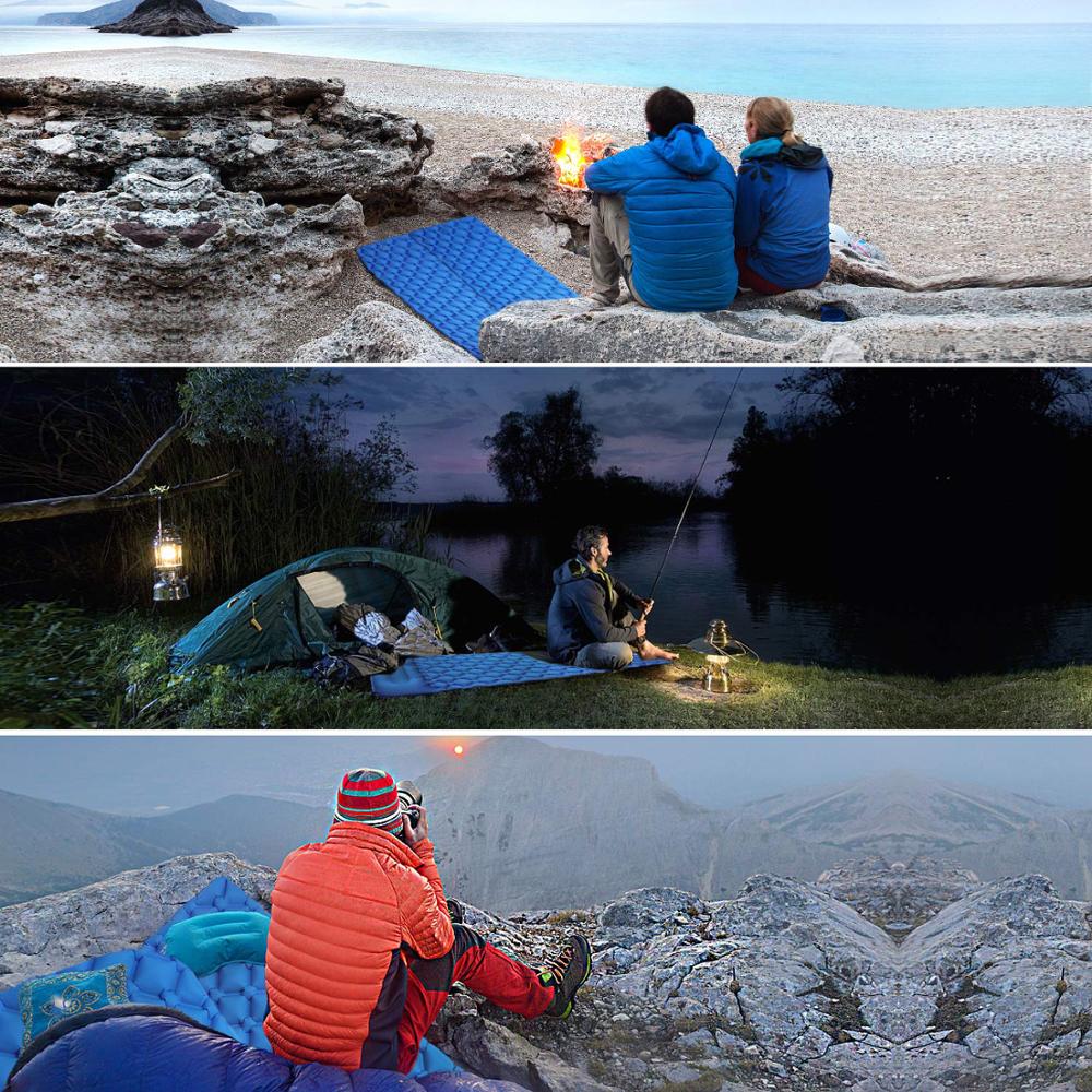 מזרן אוויר מתנפח לקמפינג לשינה בחוץ מבית Nova Ridge Outdoors, קל משקל וקומפקטי לטיולים