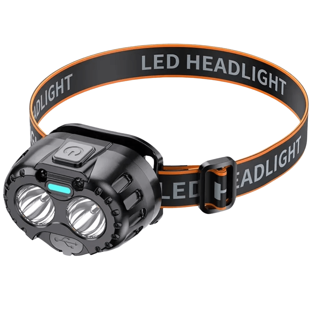 Lampe frontale LED étanche rechargeable par USB pour activités de plein air nocturnes par Summit Crest