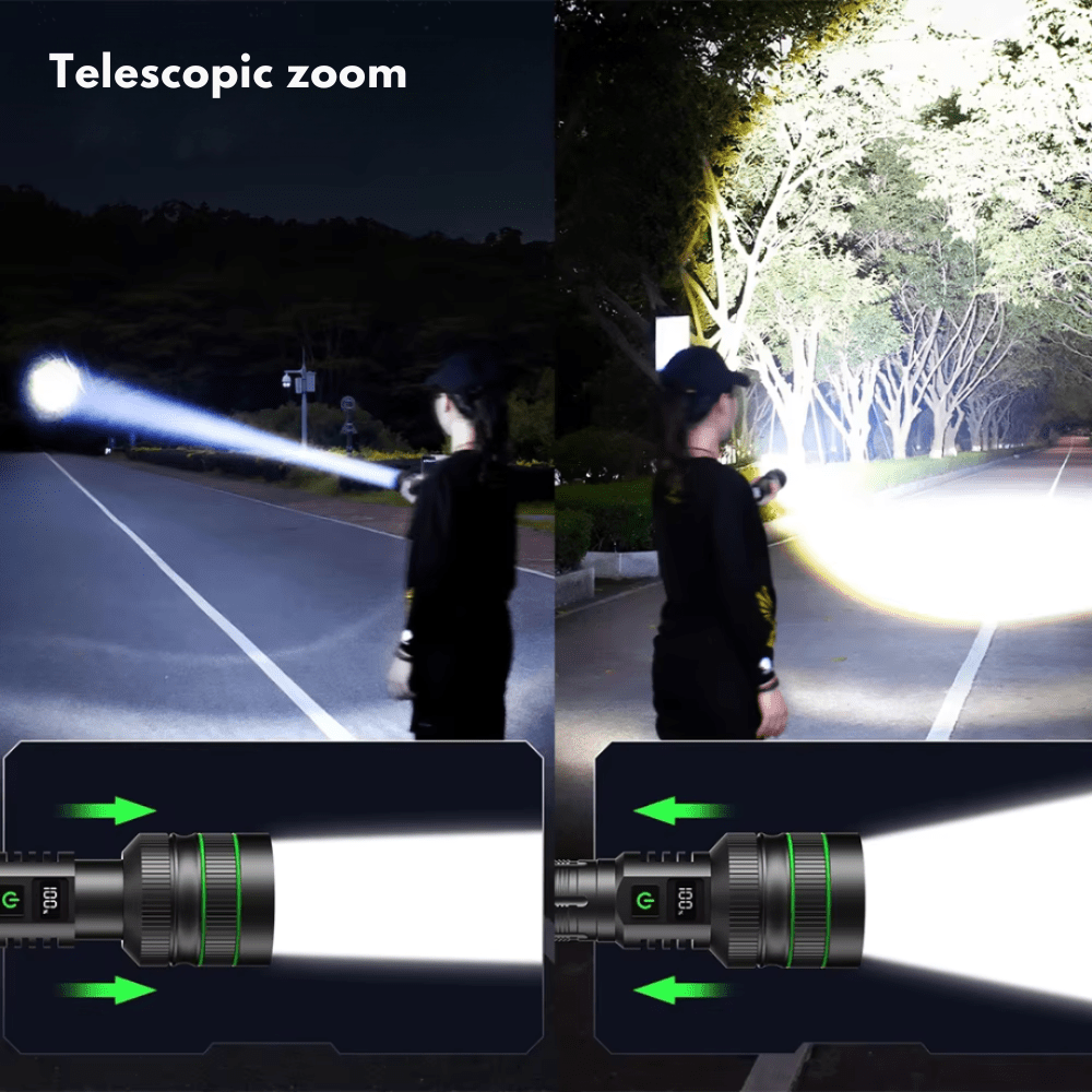 Επαναφορτιζόμενος Φακός LED με Λειτουργία Ζουμ για Εξωτερική Χρήση από την SummitGlow Lighting Gear Essentials