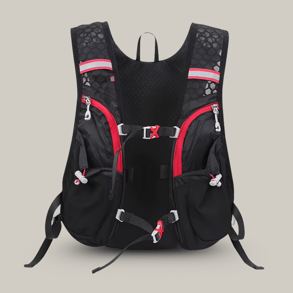 Mochila ligera para correr con almacenamiento de hidratación para trail runs y aventuras cortas en movimiento