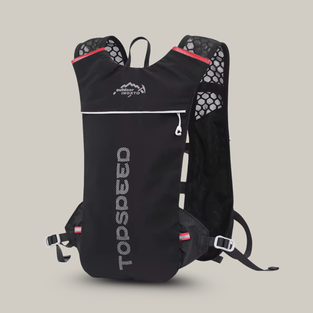 Mochila ligera para correr con almacenamiento de hidratación para trail runs y aventuras cortas en movimiento