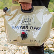 Sac de stockage d'eau pliable 8L avec robinet pour hydratation en extérieur lors de randonnées, camping et trekking