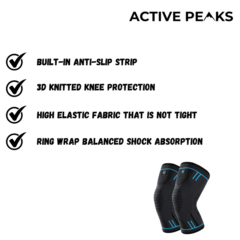 Manchon de soutien du genou à compression élastique SummitFlex pour le sport, les activités et un usage quotidien