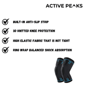 Manchon de soutien du genou à compression élastique SummitFlex pour le sport, les activités et un usage quotidien