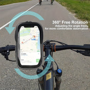 Vízálló telefon tartó 360 fokban forgatható kerékpárra, motorra és elektromos kerékpárra szerelhető tartóval