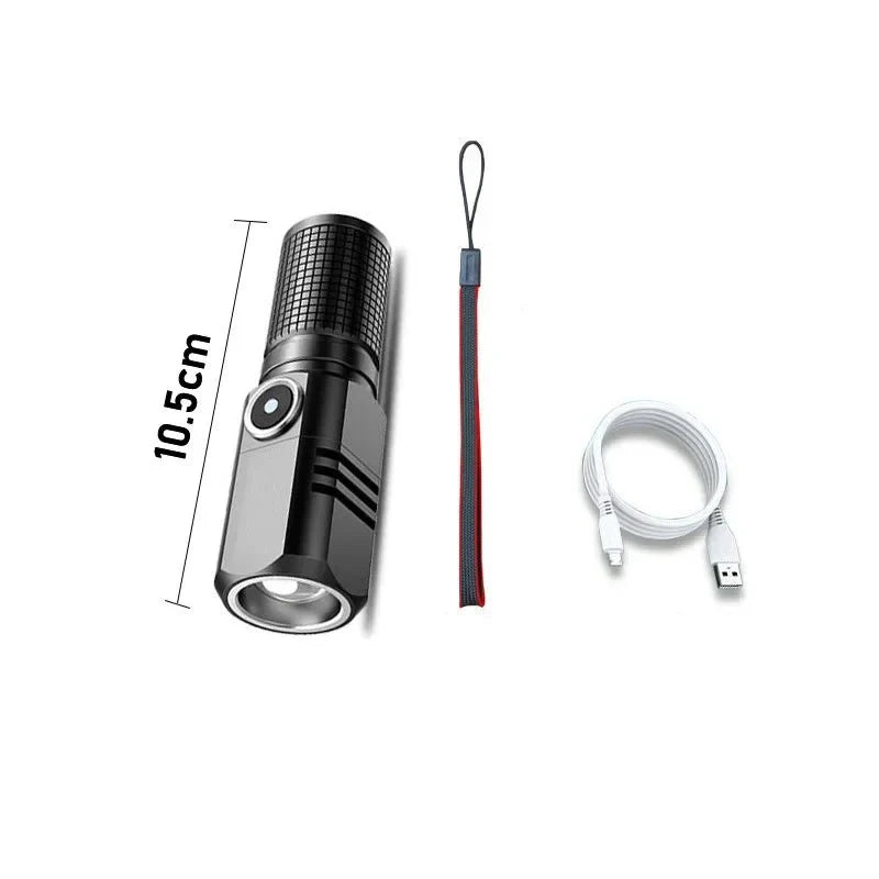 Lampe de poche légère rechargeable par USB avec zoom pour camping et usage extérieur SummitGlow portable