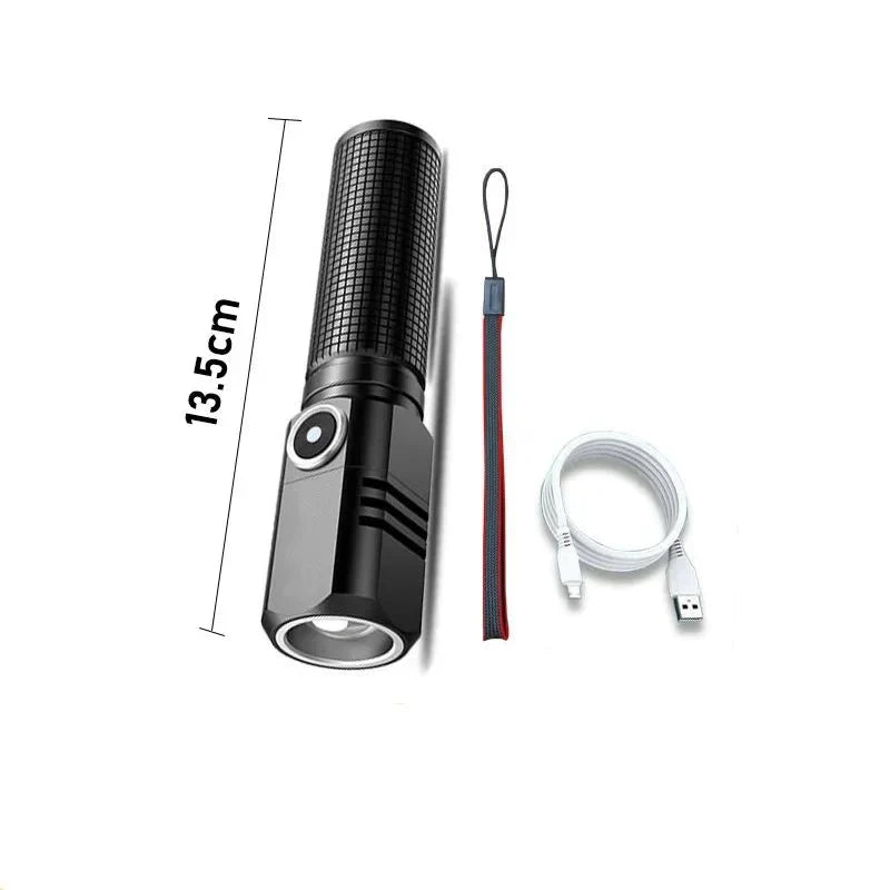 Lampe de poche légère rechargeable par USB avec zoom pour camping et usage extérieur SummitGlow portable