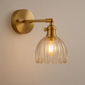 Vintage Wall Lamp | Glass Tulip Wall Sconces | Retro Wall Light Fixture | Soft Glow Sconce Lighting | Classic Home Decor Lamp - Zardee 1