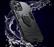 Funda Protectora Antigolpes Nebula Guard Aurora Shield para iPhone con Soporte de Anillo Mini en la Parte Trasera