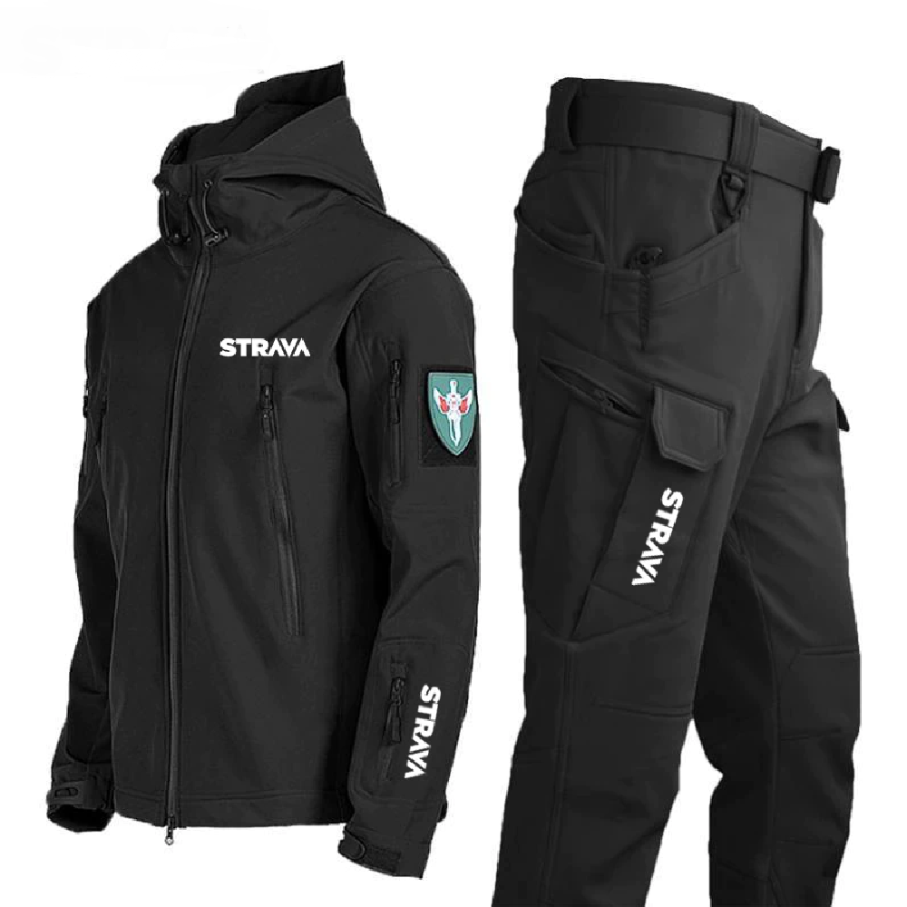 Ensemble Veste et Pantalon de Randonnée Homme Automne Hiver Imperméable Thermique Édition NordicPeak pour Aventures par Temps Froid