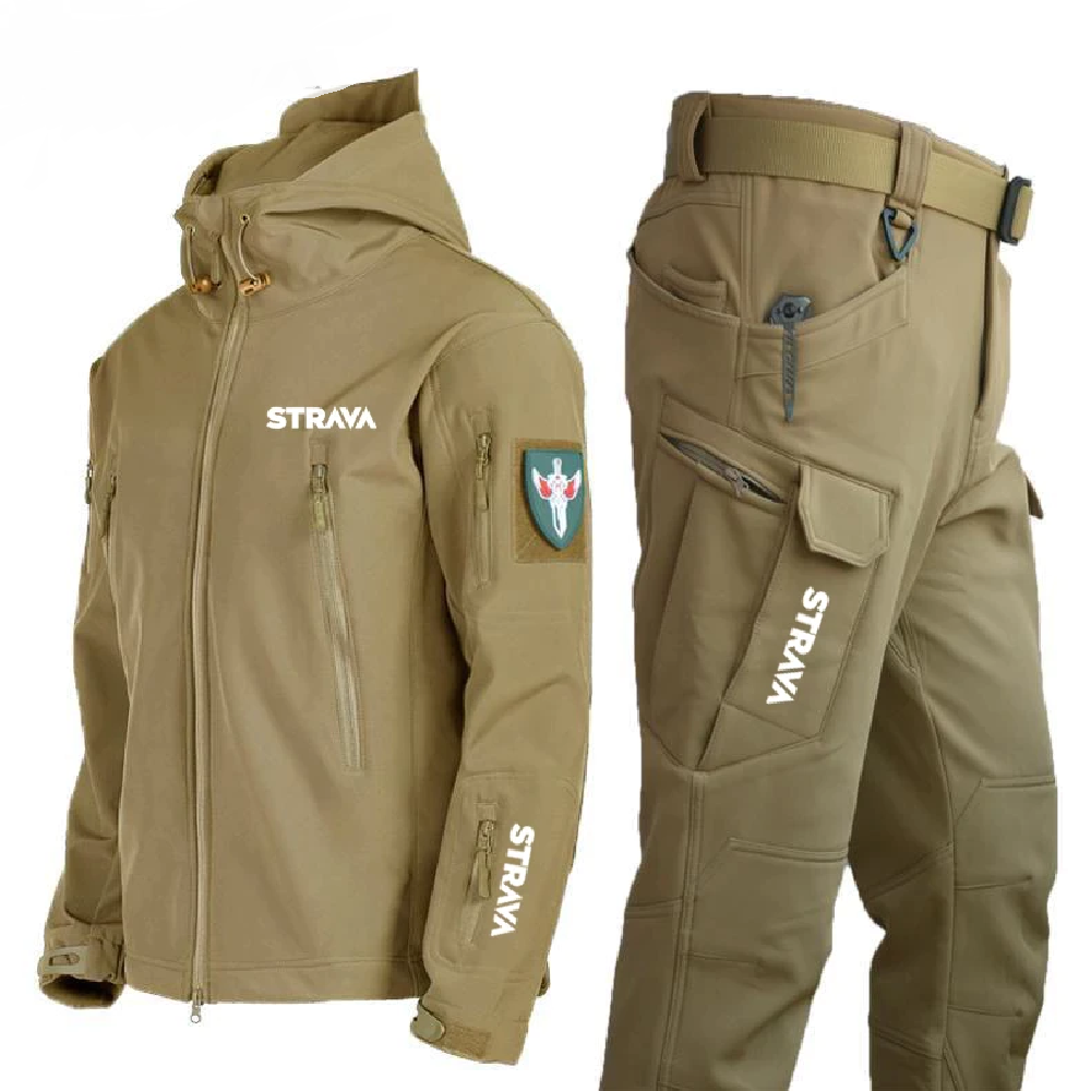 Ensemble Veste et Pantalon de Randonnée Homme Automne Hiver Imperméable Thermique Édition NordicPeak pour Aventures par Temps Froid