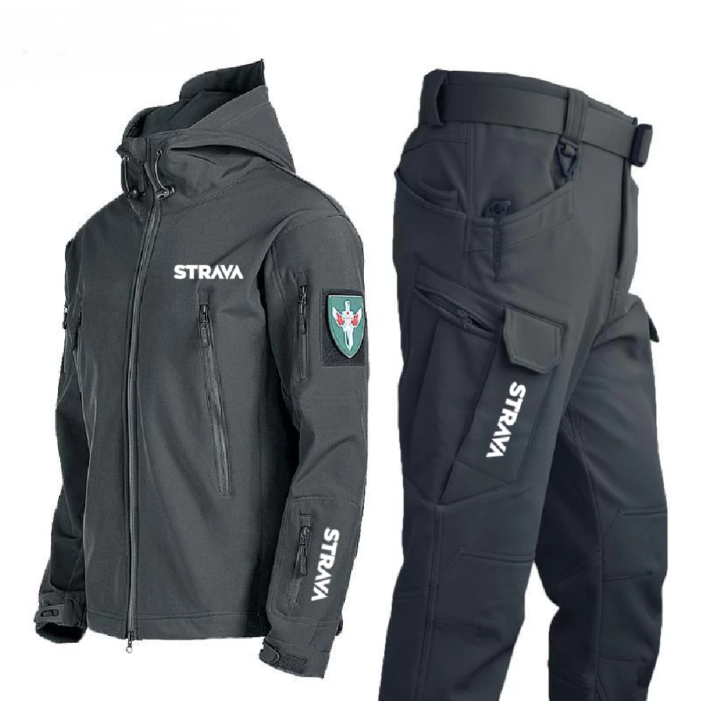 Ensemble Veste et Pantalon de Randonnée Homme Automne Hiver Imperméable Thermique Édition NordicPeak pour Aventures par Temps Froid