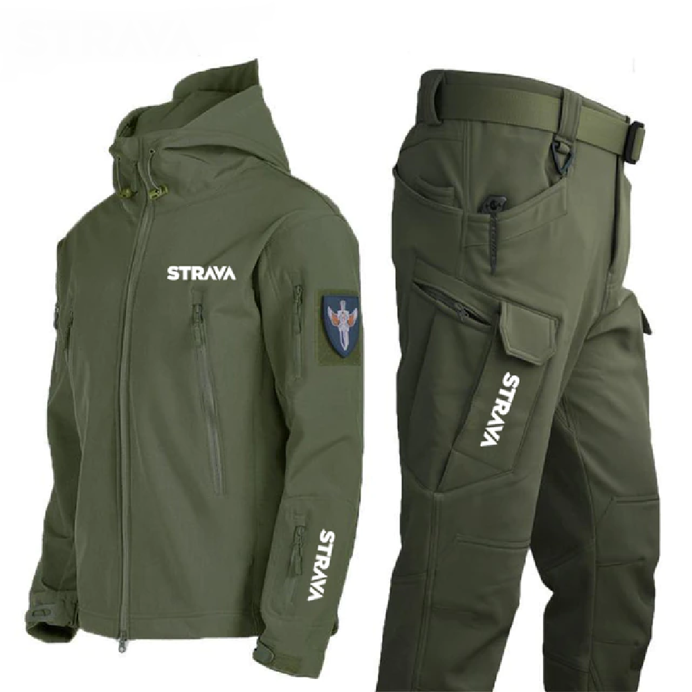 Ensemble Veste et Pantalon de Randonnée Homme Automne Hiver Imperméable Thermique Édition NordicPeak pour Aventures par Temps Froid