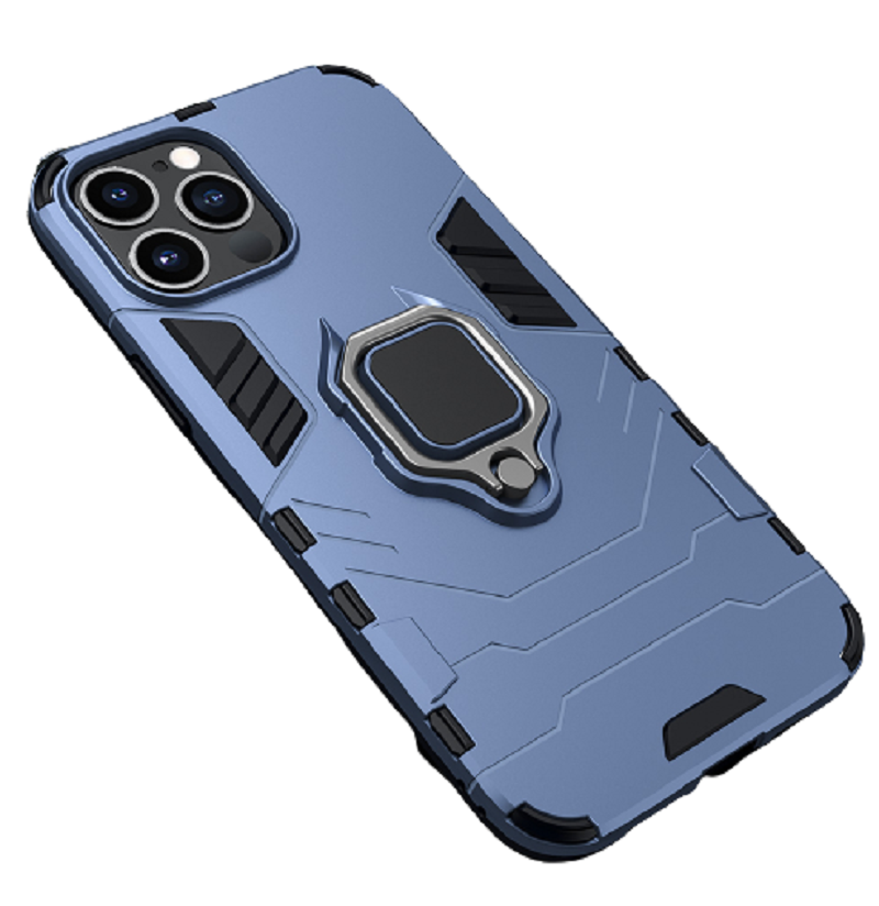 Funda Protectora Antigolpes Nebula Guard Aurora Shield para iPhone con Soporte de Anillo Mini en la Parte Trasera