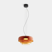 Aurora glasophængt lampe med unikt metal- og glasvedhængsdesign til moderne interiører