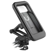 Suporte Dobrável Impermeável para Telemóvel de Bicicleta para Fixação Segura do Smartphone Durante Passeios em Tempo Chuvoso