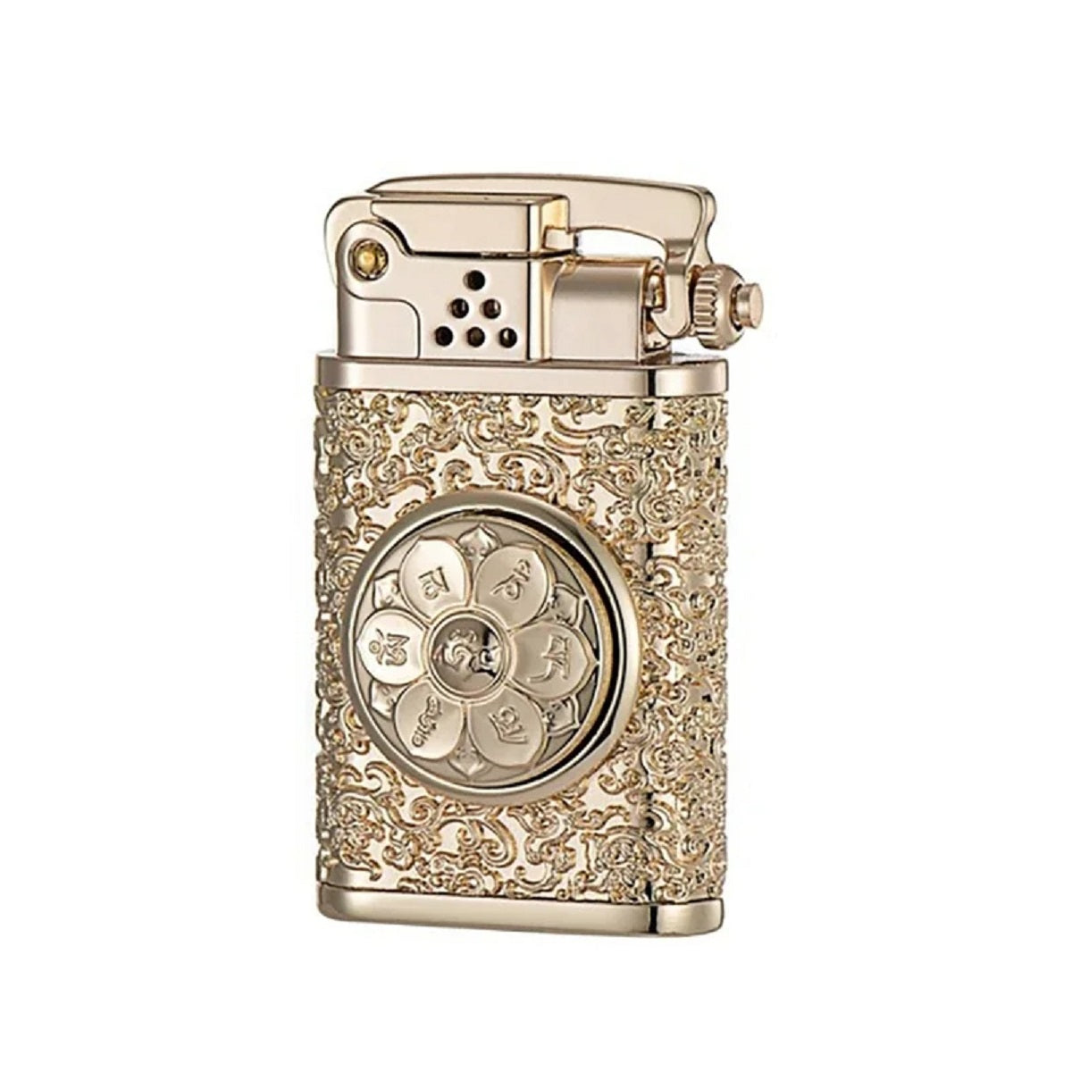 Vintage Style Windproof Gasoline Camping Flint Lighter With Antique Charm For Outdoor Use Everyday Carry