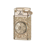 Vintage Style Windproof Gasoline Camping Flint Lighter With Antique Charm For Outdoor Use Everyday Carry