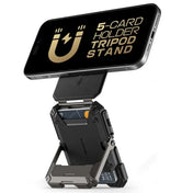 Magnetic Tripod Phone Stand With MagFlex Wallet And Adjustable Holder For iPhone On The Go