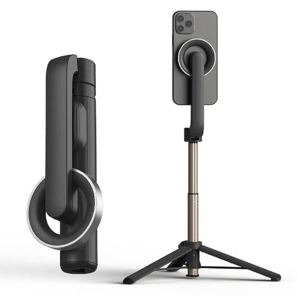 Desktop Bluetooth Selfie Stick With Magnetic Stabilizer And Mobile Phone Stand For Smartphones And Other Mobile Devices