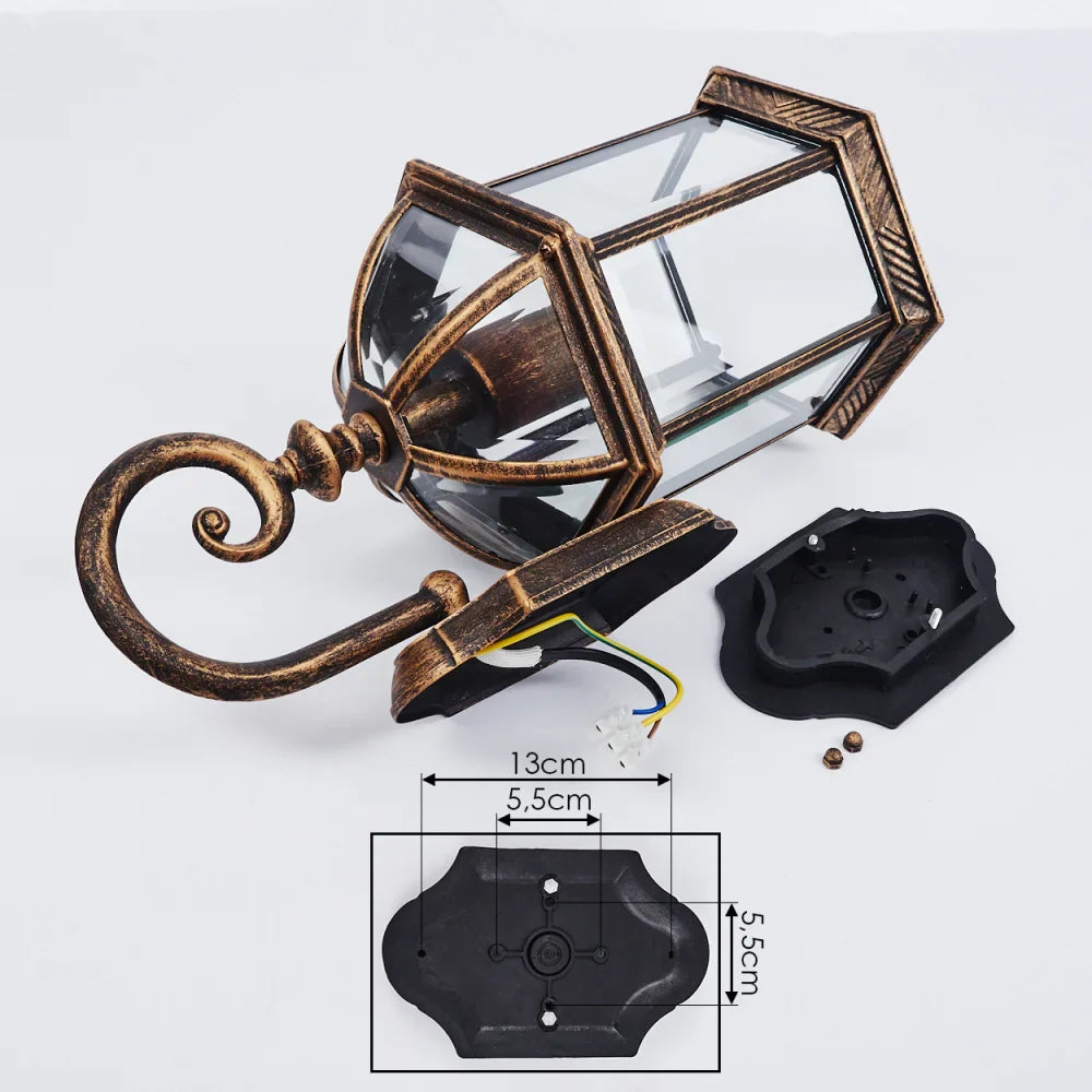 Vintage Industrial Wall Light | Waterproof Outdoor Wall Lamp | Stylish Wall Fixture | E27 Bulb Compatible | Easy Installation Light - Zardee 5