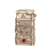Vintage Style Windproof Gasoline Camping Flint Lighter With Antique Charm For Outdoor Use Everyday Carry