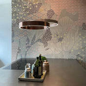 Lampada a sospensione LED circolare per soggiorno moderno con design ad anello minimalista per interni domestici contemporanei