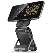 Magnetic Tripod Phone Stand With MagFlex Wallet And Adjustable Holder For iPhone On The Go