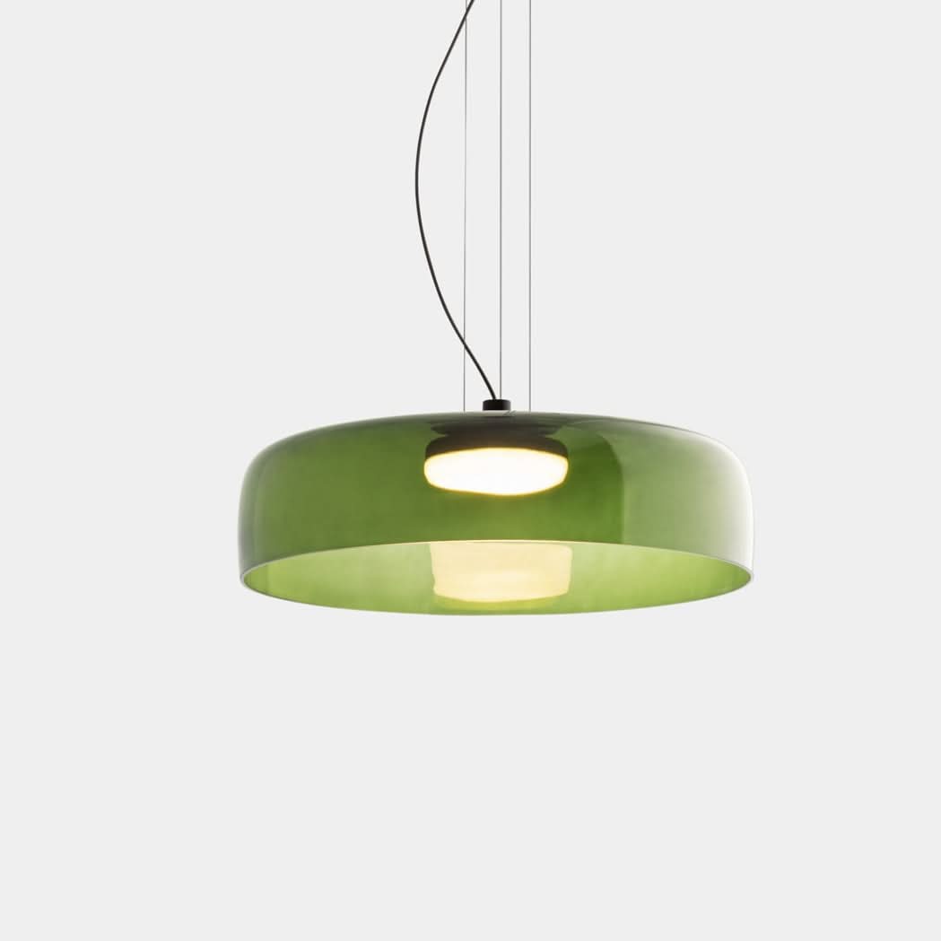 Aurora glasophængt lampe med unikt metal- og glasvedhængsdesign til moderne interiører