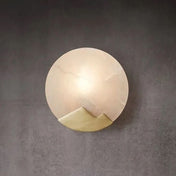 LED Wall Sconce Light Fixture In Copper And Alabaster For Modern Interiors LED Wall Sconce Light Fixture