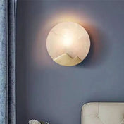 LED Wall Sconce Light Fixture In Copper And Alabaster For Modern Interiors LED Wall Sconce Light Fixture