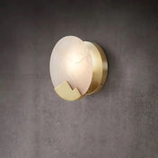 LED Wall Sconce Light Fixture In Copper And Alabaster For Modern Interiors LED Wall Sconce Light Fixture