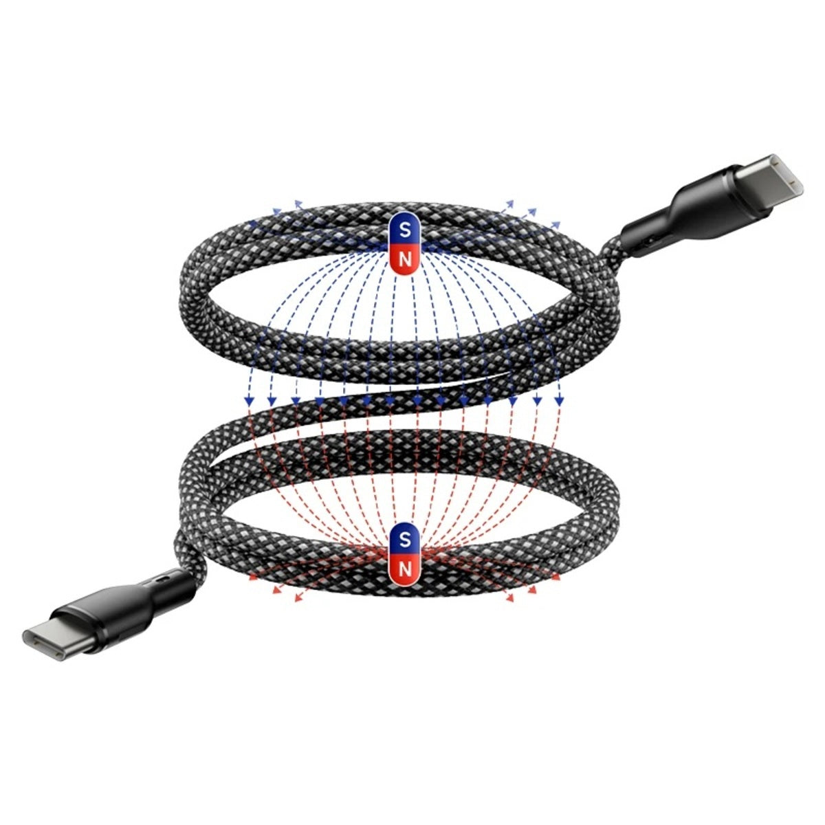 Cavo di ricarica rapida magnetico USB-C e iPhone con Power Delivery 100W per ricarica veloce dei dispositivi