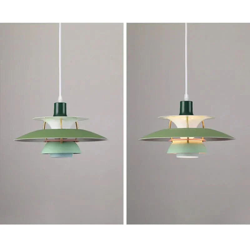 Moderne Aurora LED pendel med E27 metalskærm til boligindretning og moderne opholdsrum