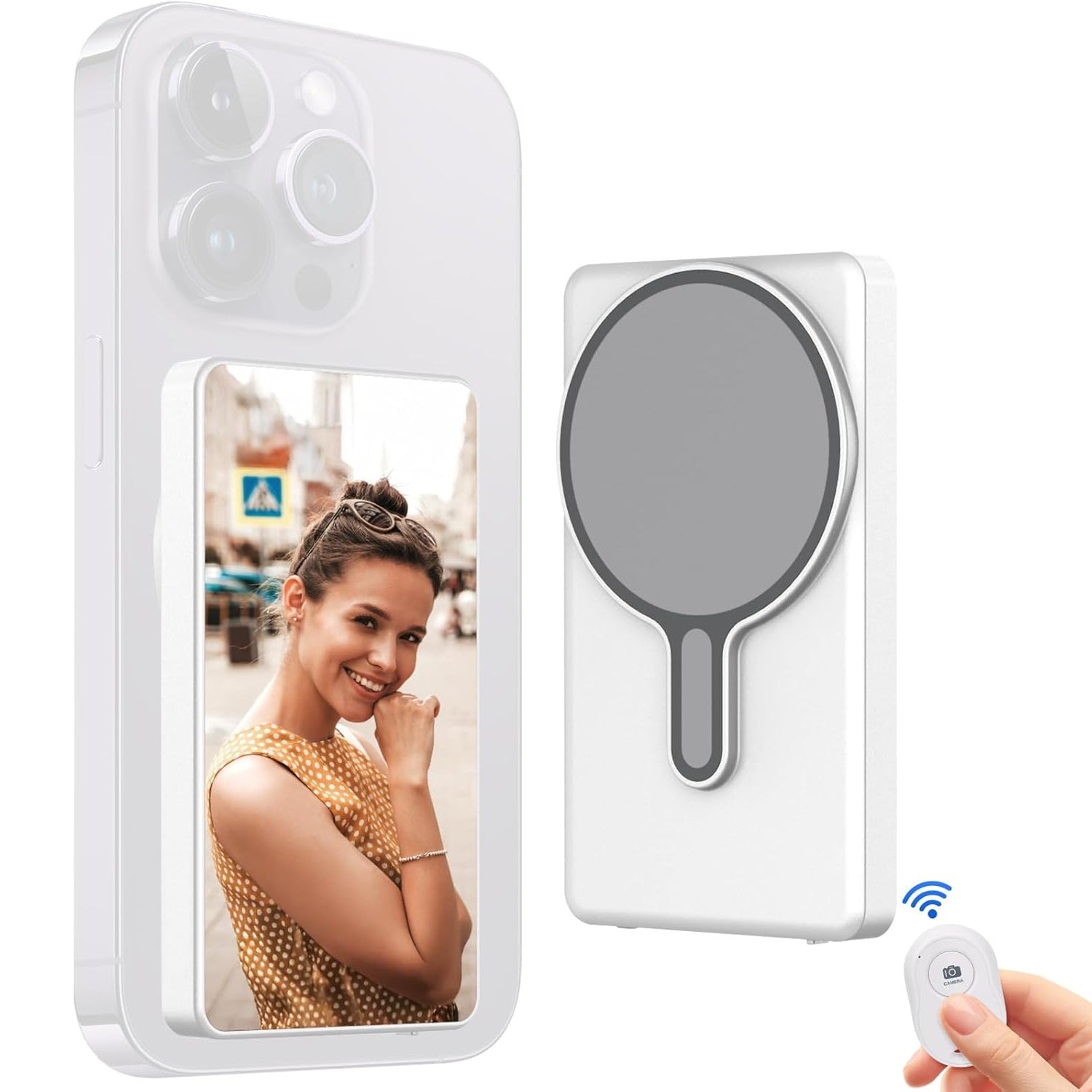 Ecran Vlog Magnetic pentru Telefon pentru Monitorul Camerei din Spate și Vizualizare în Timp Real pe Dispozitive Mobile