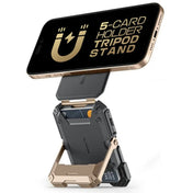 Magnetic Tripod Phone Stand With MagFlex Wallet And Adjustable Holder For iPhone On The Go
