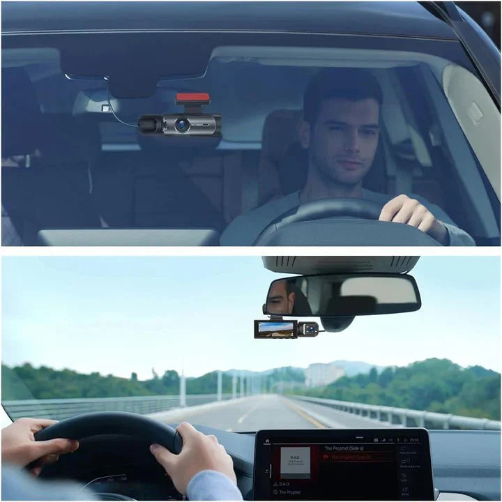 HD-kaksoislinssinen autokamera etu- ja takatallennuksella autoille ja päivittäisiin työmatkoihin