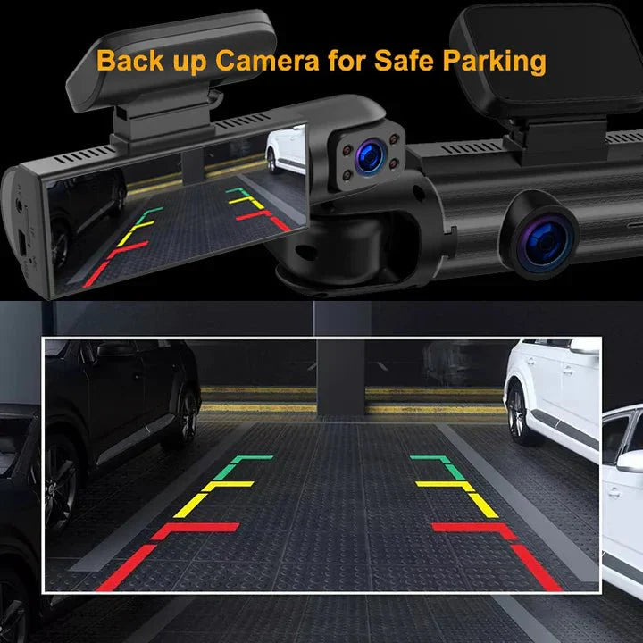 HD-kaksoislinssinen autokamera etu- ja takatallennuksella autoille ja päivittäisiin työmatkoihin
