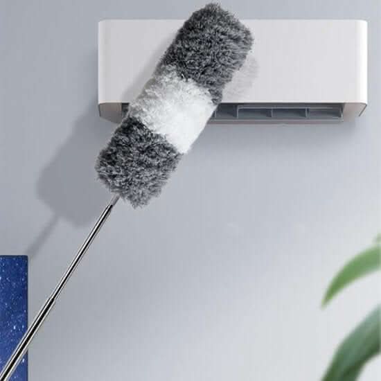 Teleskopisk mikrofiberduster, kan forlænges op til 250 centimeter til at nå høje overflader i alle hjørner
