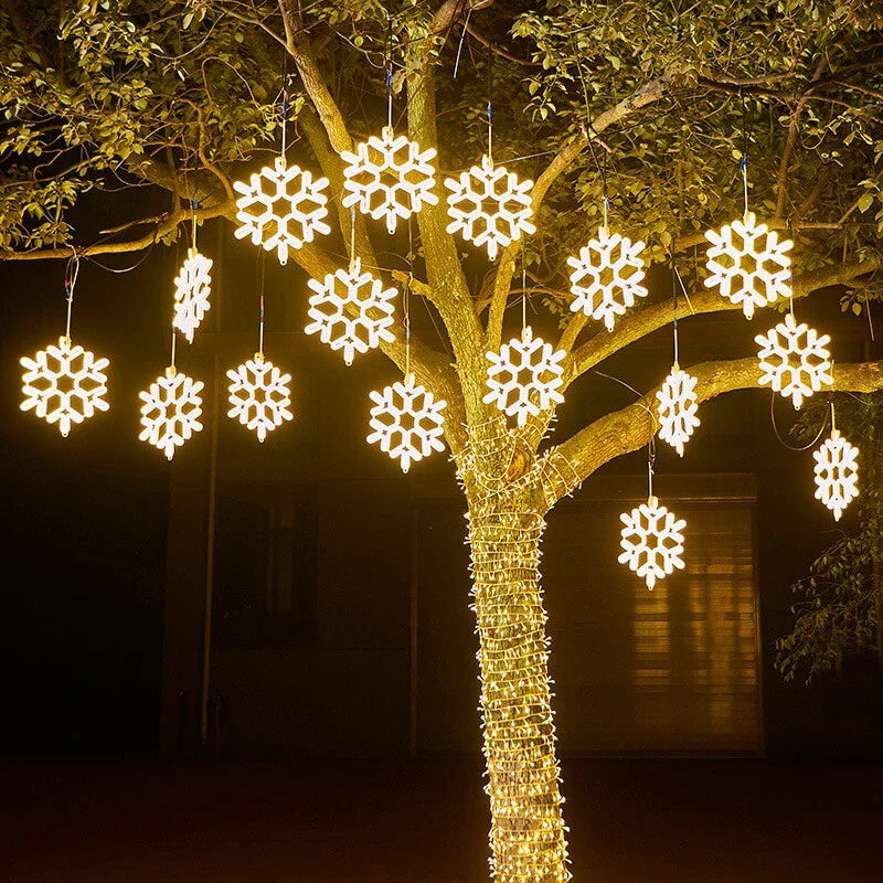Snowflake LED Light | Weather Resistant Outdoor Lamp | Christmas Decoration Fixture | Energy Efficient Winter Light | Cozy Atmosphere Light - Zardee-1