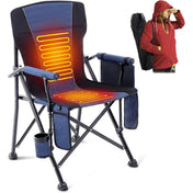 Chaise de camping pliante chauffante avec porte-gobelet, ultra portable et robuste pour usage extérieur
