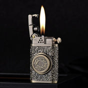 Vintage Style Windproof Gasoline Camping Flint Lighter With Antique Charm For Outdoor Use Everyday Carry